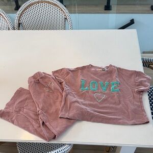 Vintage Havana Pink Set with Teal Love Design